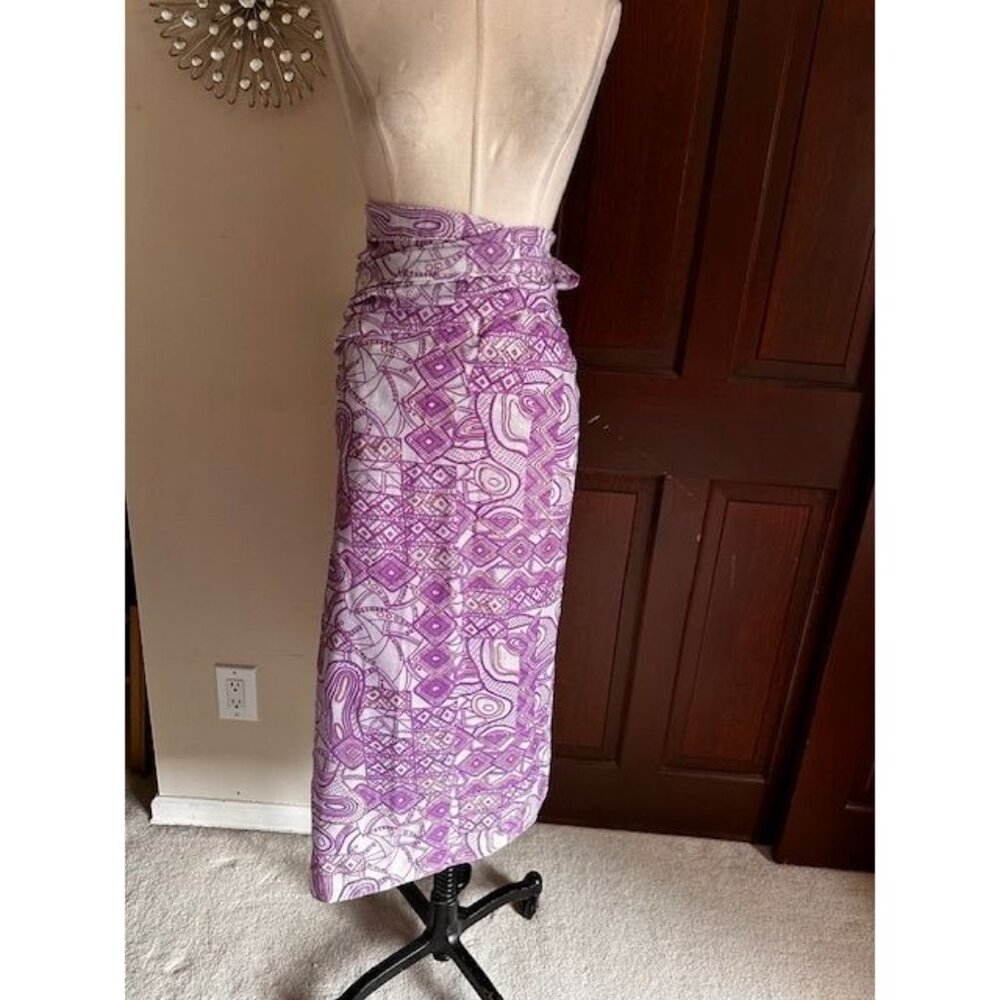 NWOT Charming Charlie wrap sari coverup shawl purple with gold stitching - Picture 3 of 6